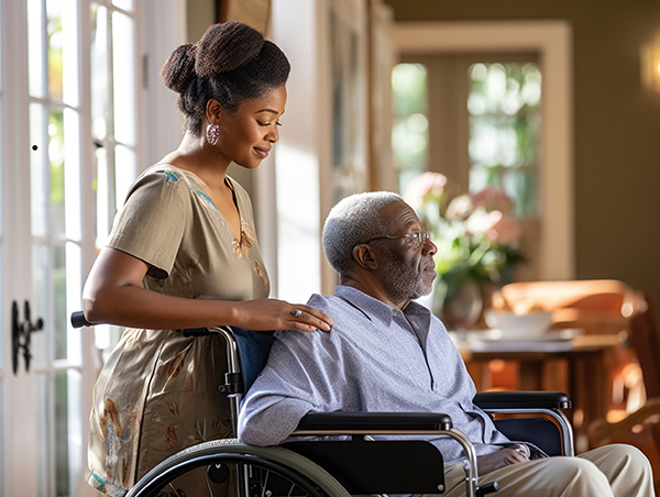Male in wheelchair